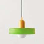 Lampada da soffitto Fjolyn in vetro colorato stile Bauhaus