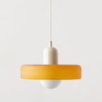 Lampada da soffitto Fjolyn in vetro colorato stile Bauhaus