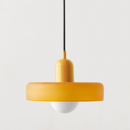 Lampada da soffitto Fjolyn in vetro colorato stile Bauhaus