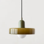 Lampada da soffitto Fjolyn in vetro colorato stile Bauhaus
