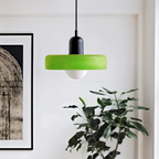 Lampada da soffitto Fjolyn in vetro colorato stile Bauhaus