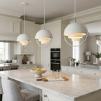 Lampada a sospensione geometrica con sfera regolabile Bauhaus moderna per cucina