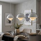 Lampada a sospensione geometrica con sfera regolabile Bauhaus moderna per cucina