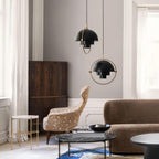 Lampada a sospensione geometrica con sfera regolabile Bauhaus moderna per cucina