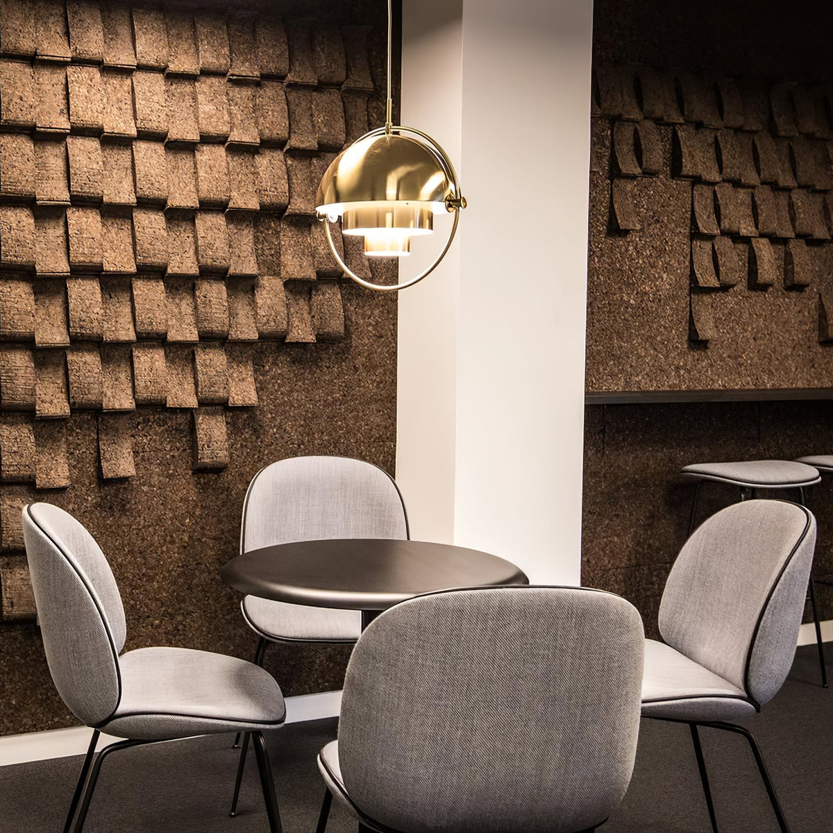Lampada a sospensione geometrica con sfera regolabile Bauhaus moderna per cucina