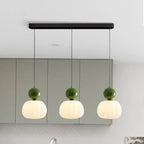 Lampada a sospensione nordica Pumpkin — LED, paralume in vetro rinforzato, struttura in metallo lucido