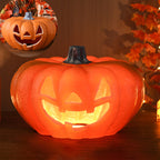 Lampada zucca Jack-O-Lantern a LED a batteria, lampada da pavimento decorativa per Halloween per soggiorno, portico e fe