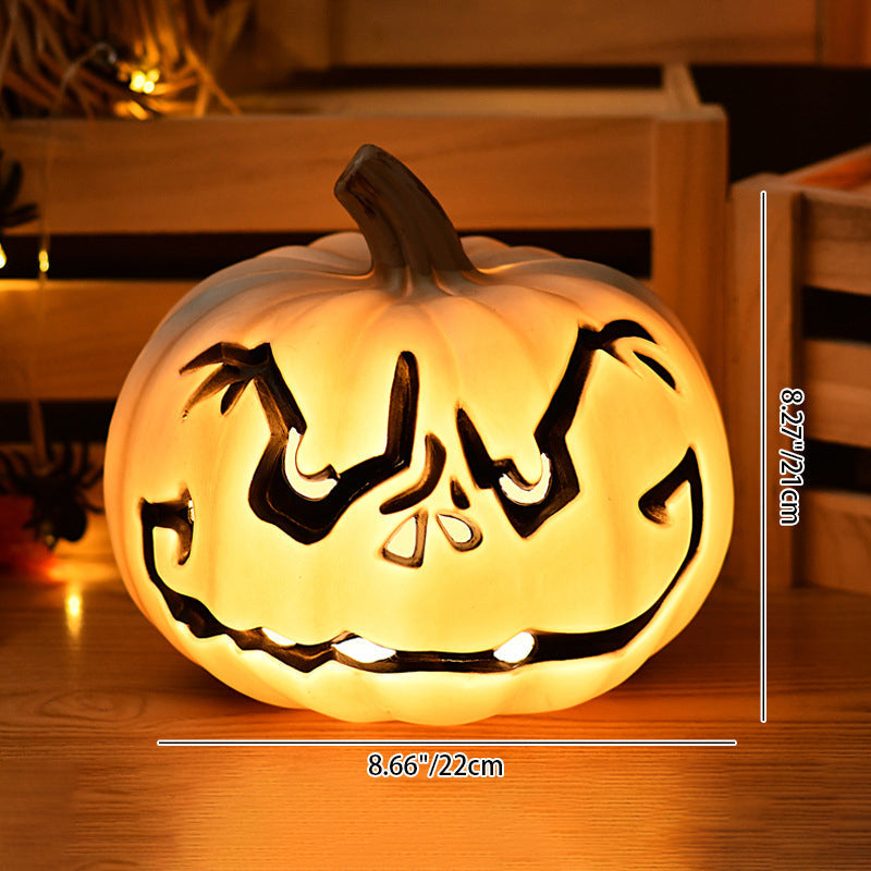 Lampada zucca Jack-O-Lantern a LED a batteria, lampada da pavimento decorativa per Halloween per soggiorno, portico e fe