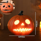 Lampada zucca Jack-O-Lantern a LED a batteria, lampada da pavimento decorativa per Halloween per soggiorno, portico e fe