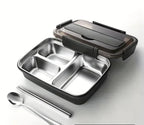 Lunch box ermetico in acciaio inox BentoBox — tre scomparti