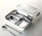 Lunch box ermetico in acciaio inox BentoBox — tre scomparti