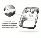 Lunch box ermetico in acciaio inox BentoBox — tre scomparti