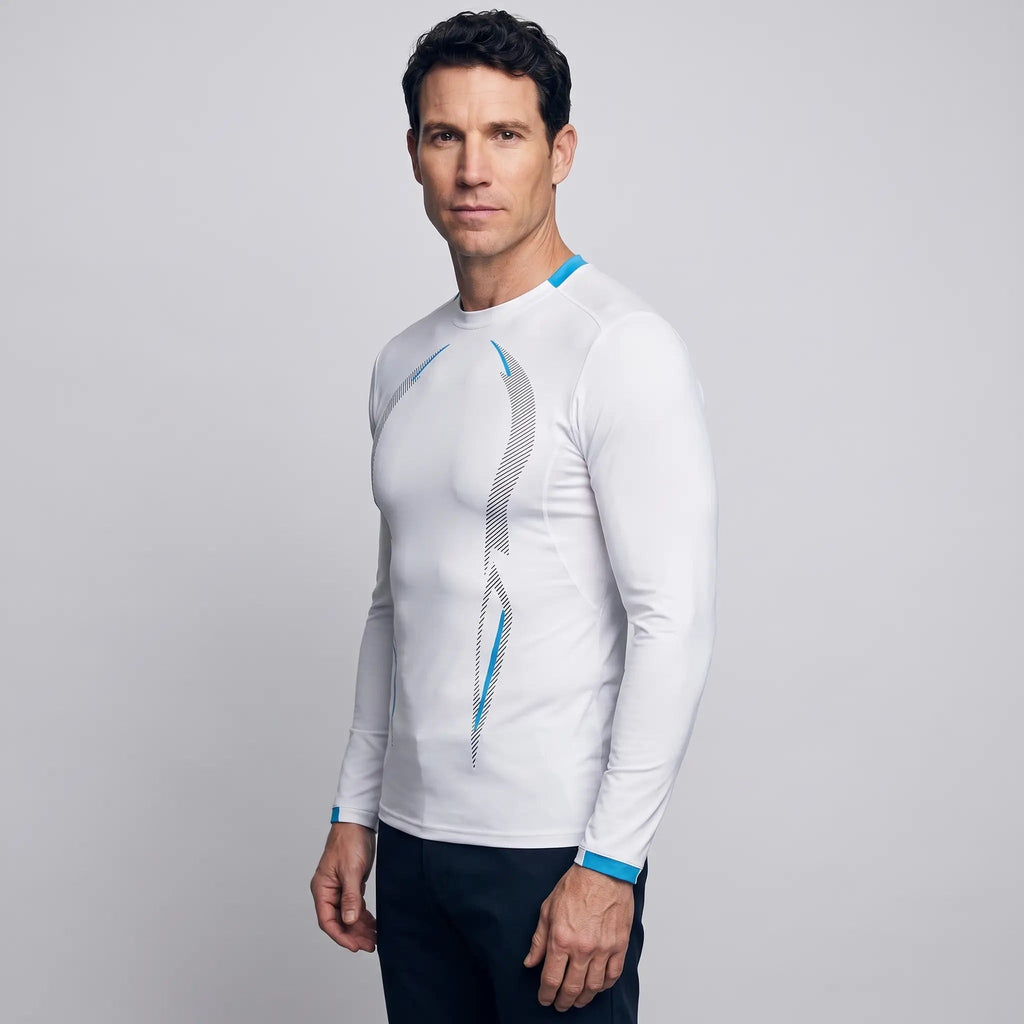 Maglia running a maniche lunghe da uomo - Base layer ad asciugatura rapida - T-shirt da trekking