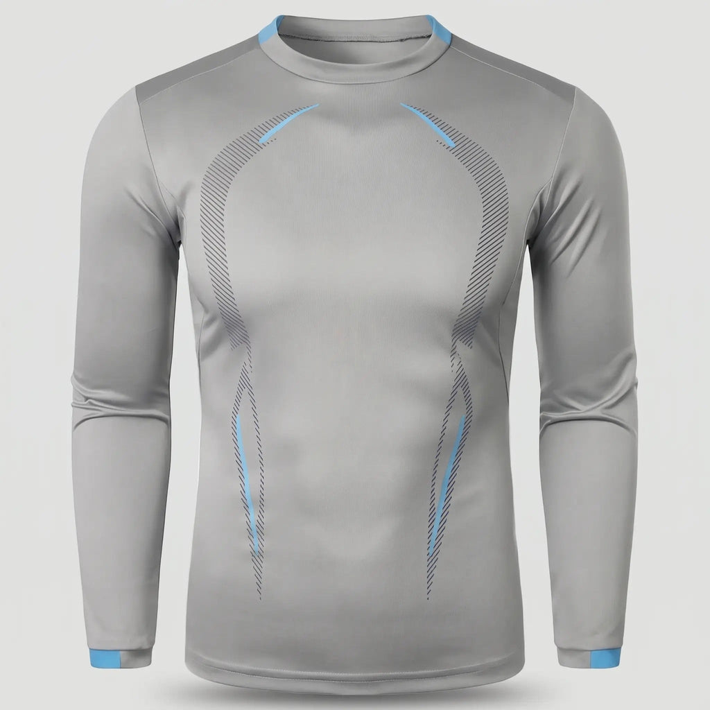 Maglia running a maniche lunghe da uomo - Base layer ad asciugatura rapida - T-shirt da trekking