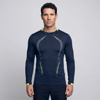 Maglia running a maniche lunghe da uomo - Base layer ad asciugatura rapida - T-shirt da trekking