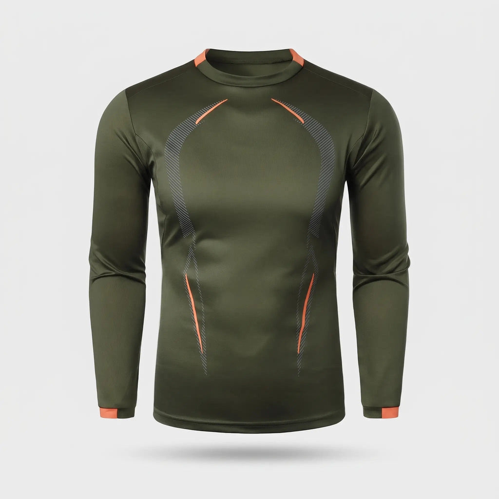 Maglia running a maniche lunghe da uomo - Base layer ad asciugatura rapida - T-shirt da trekking