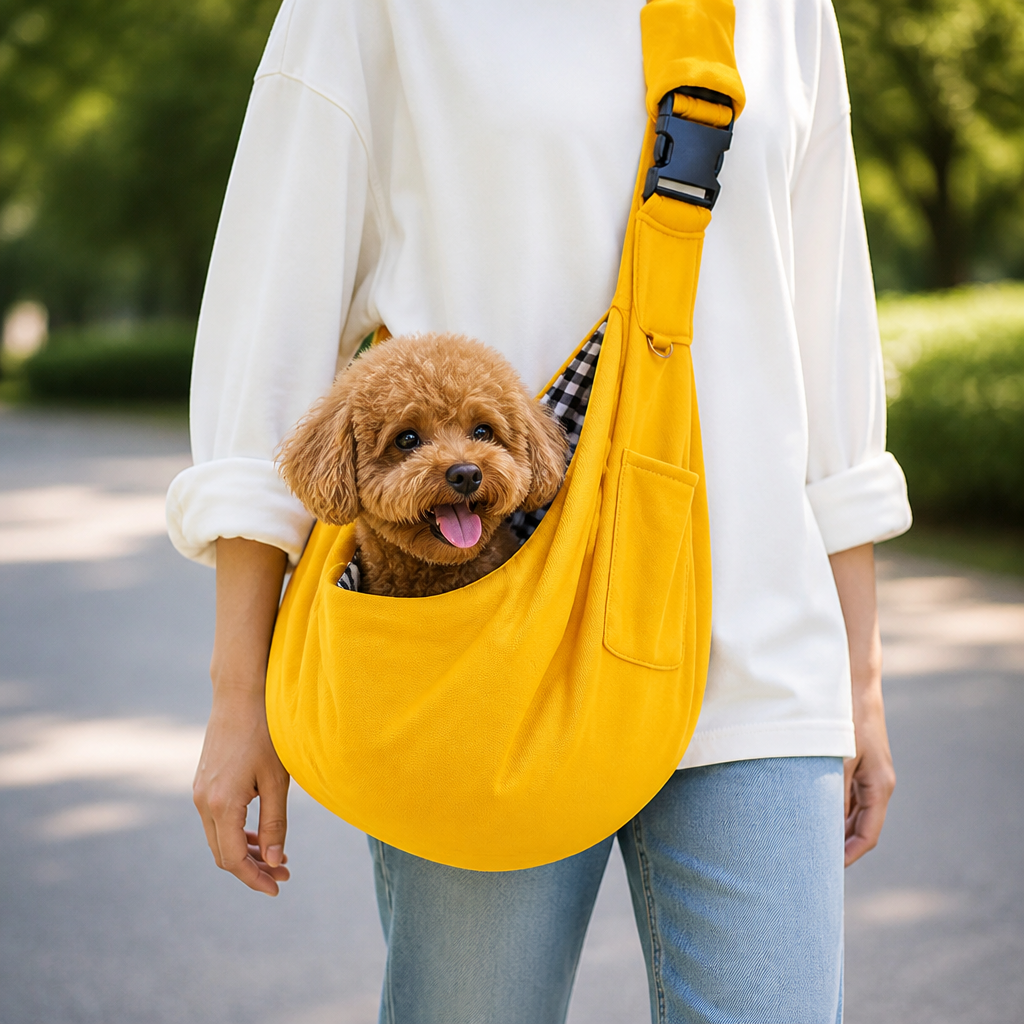 Marsupio ergonomico a tracolla per animali domestici (fino a 6,5 kg)