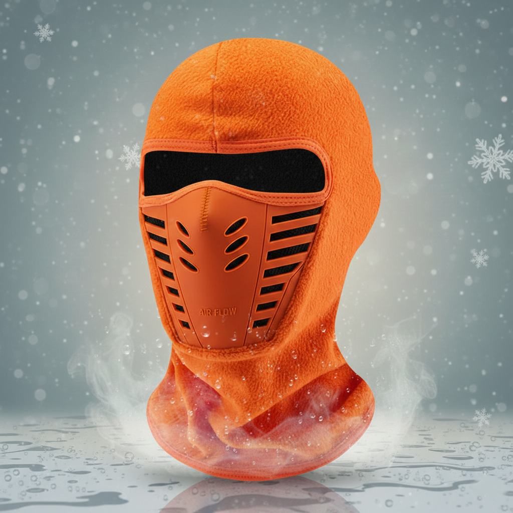 Maschera facciale invernale calda — copertura termica antivento