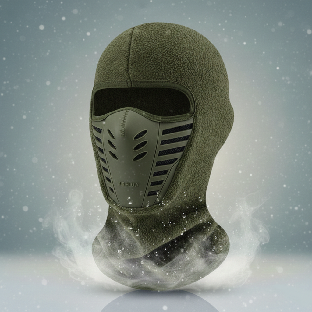 Maschera facciale invernale calda — copertura termica antivento