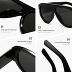 Occhiali da sole aviator oversize UV400