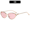 Occhiali da sole cat-eye eleganti con dettagli in metallo premium