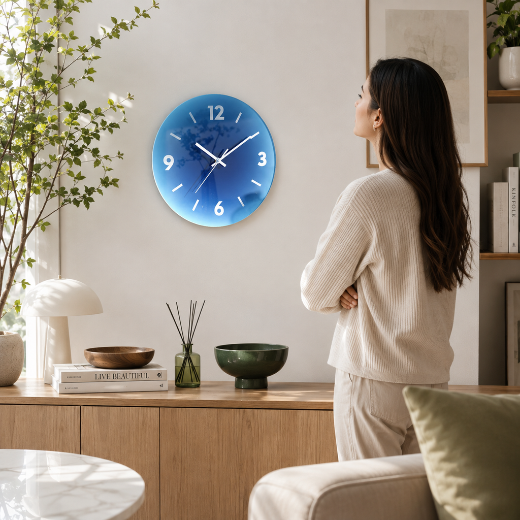Orologio da parete in vetro Sunset