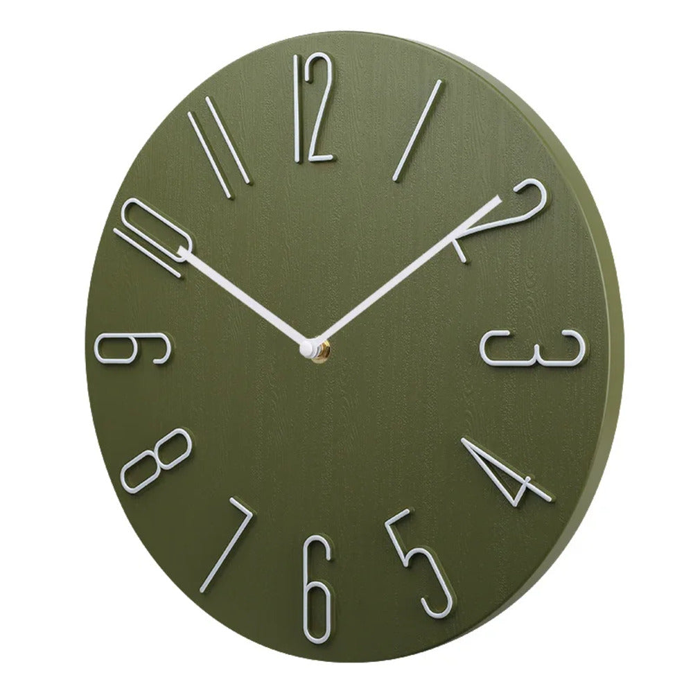 Orologio da parete | Quadrante rotondo piatto | Gancio di montaggio posteriore