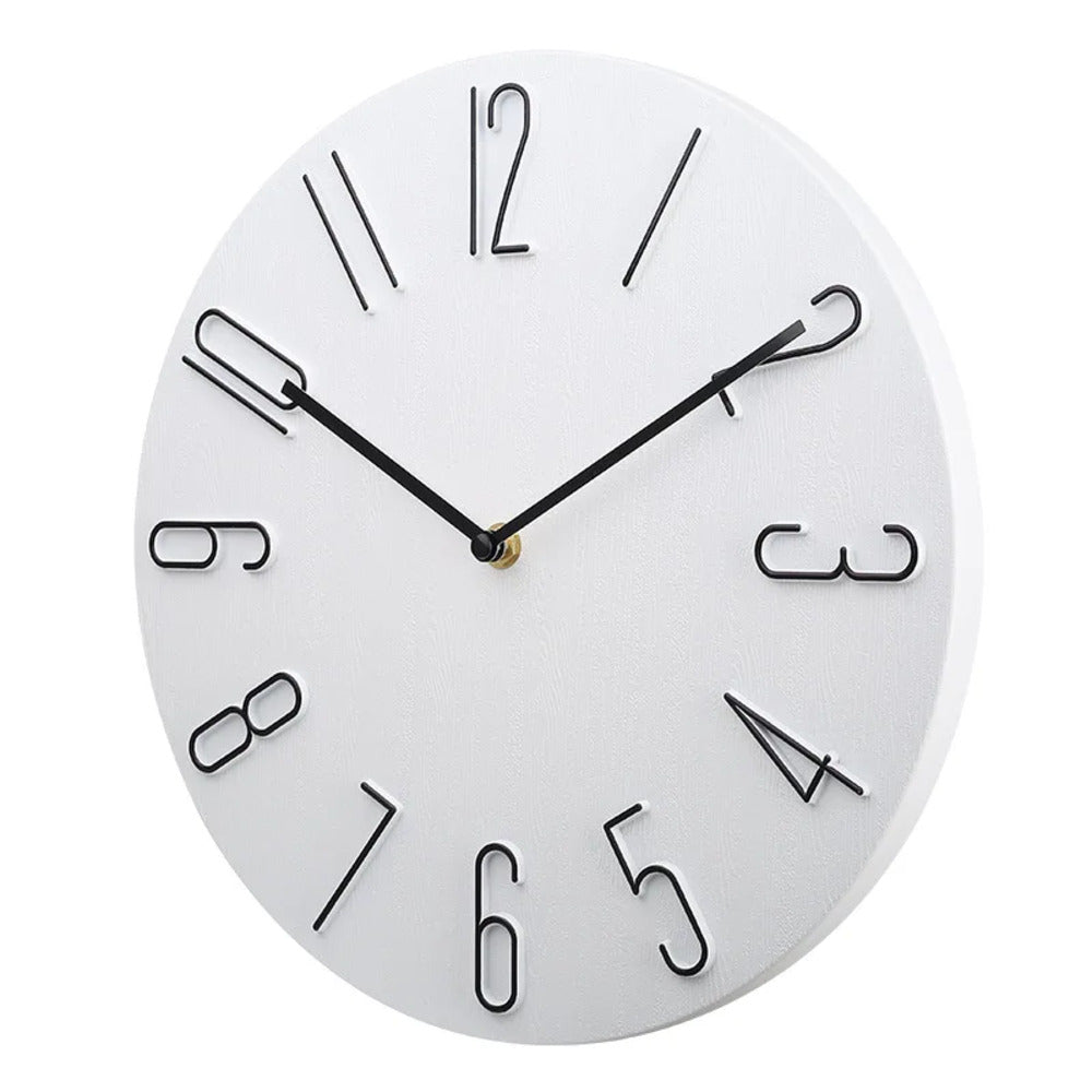 Orologio da parete | Quadrante rotondo piatto | Gancio di montaggio posteriore