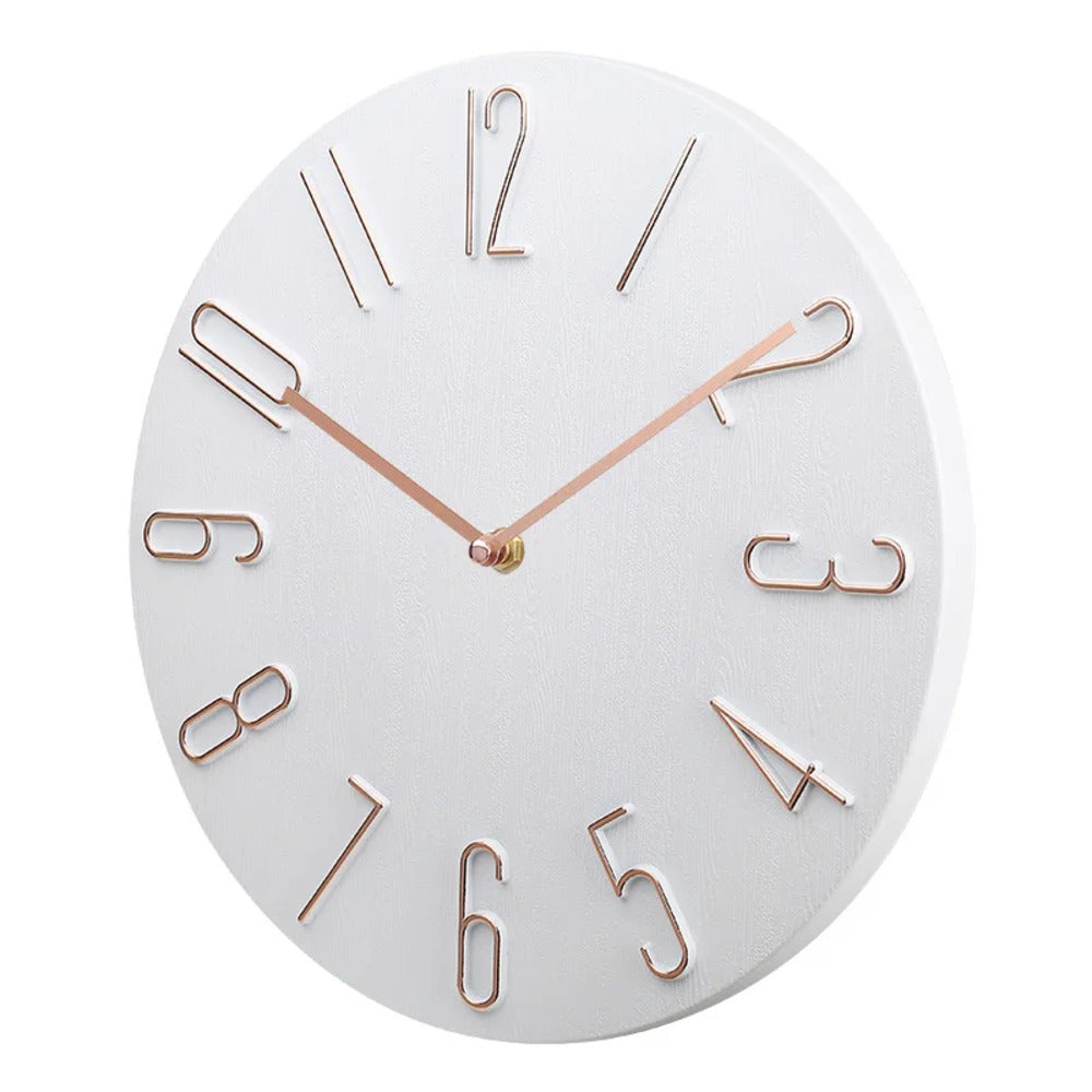 Orologio da parete | Quadrante rotondo piatto | Gancio di montaggio posteriore