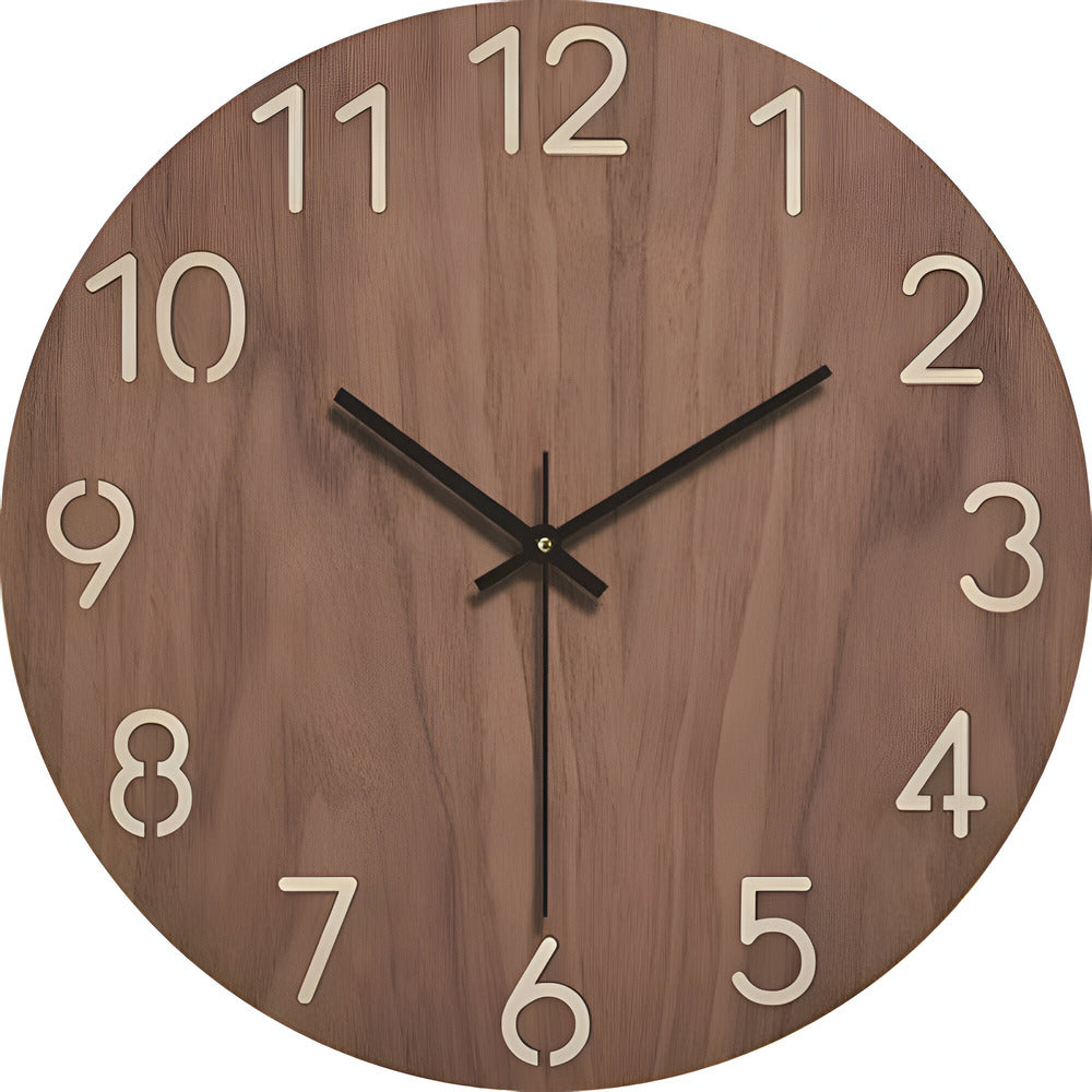 Orologio da parete silenzioso moderno in legno massello – design minimalista Woodline