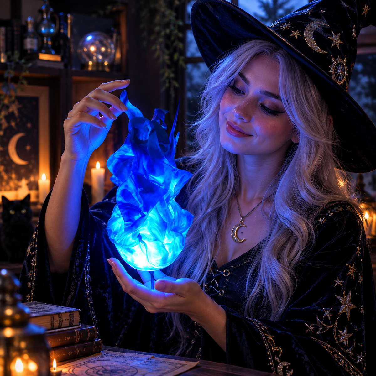 Palla di fuoco fluttuante per cosplay