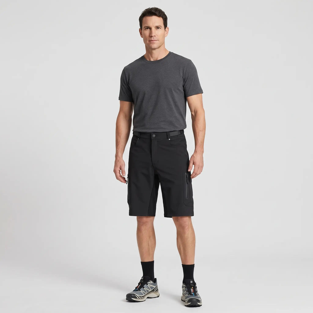 Pantaloncini MTB da uomo con tasche cargo con zip