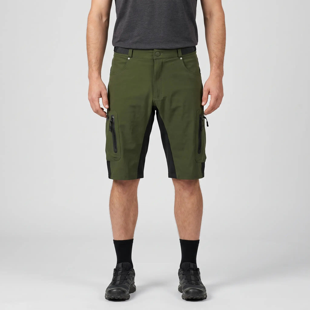 Pantaloncini MTB da uomo con tasche cargo con zip