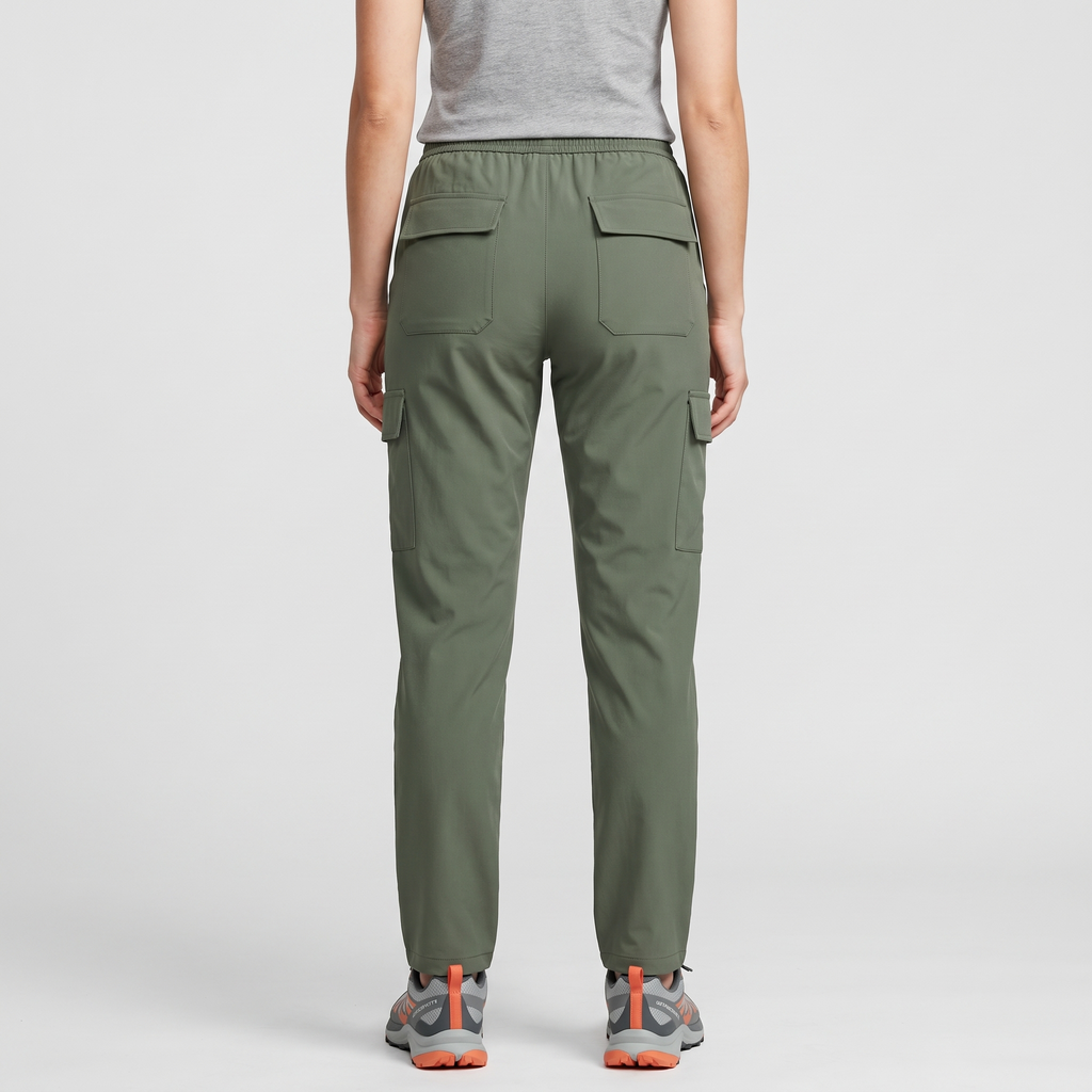 Pantaloni cargo da donna con elastico in vita