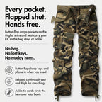 Pantaloni cargo mimetici da uomo - Pantaloni combat - 8 tasche vestibilità comoda