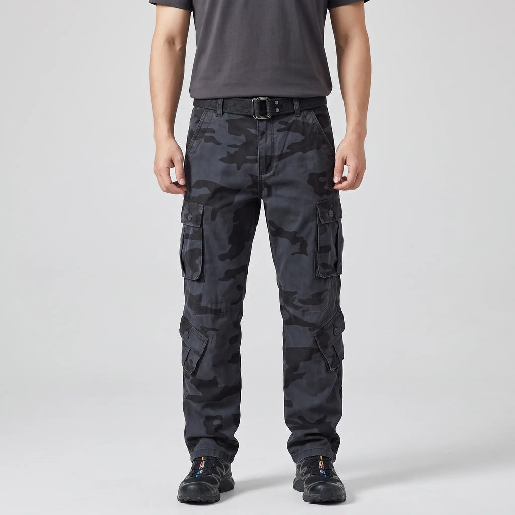 Pantaloni cargo mimetici da uomo - Pantaloni combat - 8 tasche vestibilità comoda