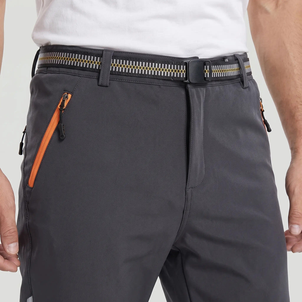 Pantaloni da trekking da uomo foderati in pile e idrorepellenti