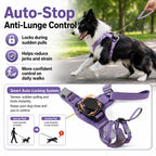 Pettorina retrattile 2 in 1 per cani con guinzaglio integrato e controllo auto-stop per cani di taglia piccola e media