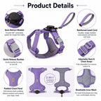 Pettorina retrattile 2 in 1 per cani con guinzaglio integrato e controllo auto-stop per cani di taglia piccola e media