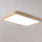 Plafoniera LED geometrica in legno a filo soffitto