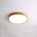 Plafoniera LED geometrica in legno a filo soffitto
