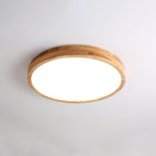 Plafoniera LED geometrica in legno a filo soffitto