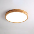 Plafoniera LED geometrica in legno a filo soffitto
