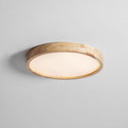Plafoniera LED geometrica in legno a filo soffitto