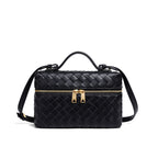 Pochette cosmetica in pelle intrecciata