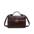 Pochette cosmetica in pelle intrecciata