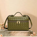 Pochette cosmetica in pelle intrecciata
