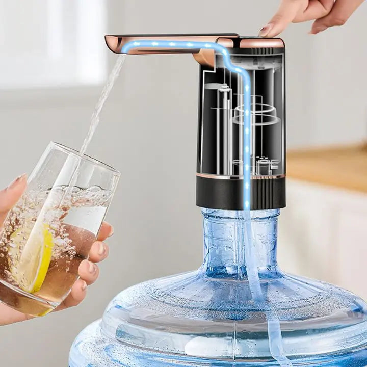 Pompa automatica per boccioni d'acqua – Erogatore ricaricabile a un tocco per boccioni da 19 litri, igienico e portatile