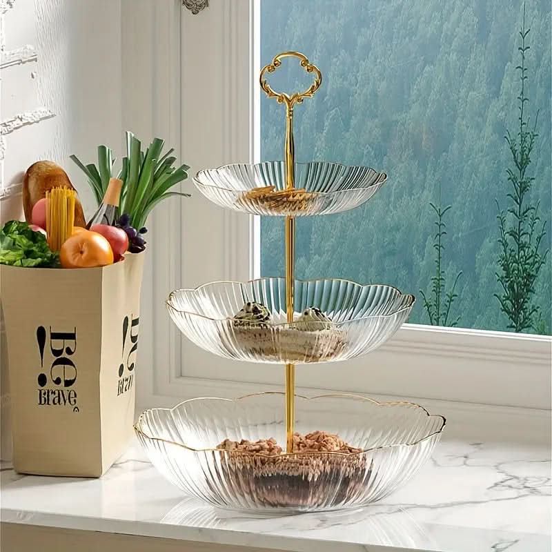 Portafrutta a 3 ripiani moderno e organizer