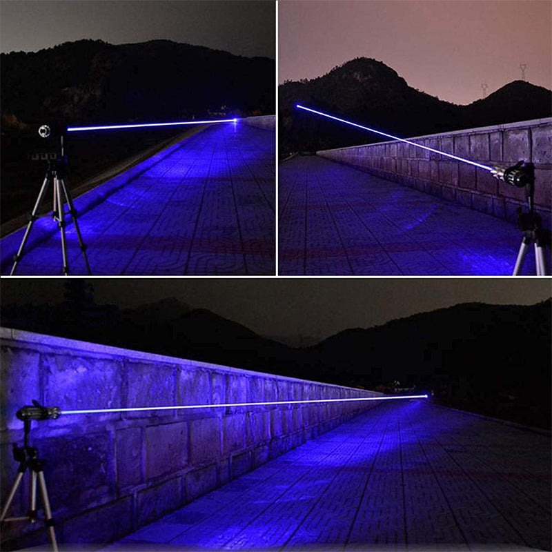 Puntatore laser ad alta potenza, ricaricabile con fascio regolabile, impermeabile per segnalazione